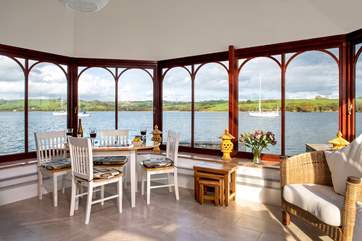 Dining in the conservatory is a real treat