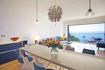 The open plan living-room and all the bedrooms enjoy this wonderful view.