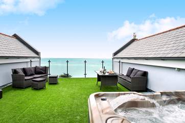 Spend some time in the hot tub admiring those views!