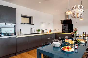 You'll enjoy preparing and sharing meals together in this fabulous kitchen.