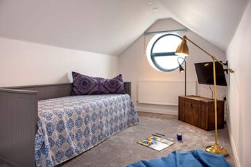 The fifth bedroom has a king-sized double bed with a proper mattress and everything!