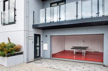 The games room on the ground floor with table tennis.
