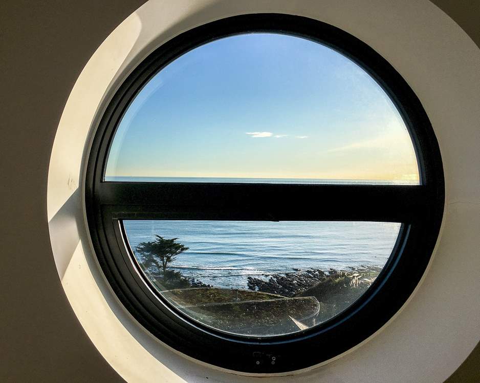More of that view from the porthole window in Bedroom 5/snug.