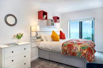 Bedroom Two has fabulous views and an outside balcony shared with Bedroom Three