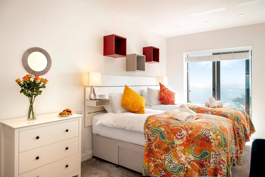 Bedroom 2 can be made up as a super king or twin beds offering great flexibility.