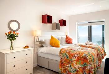 Bedroom 2 can be made up as a super king or twin beds offering great flexibility.