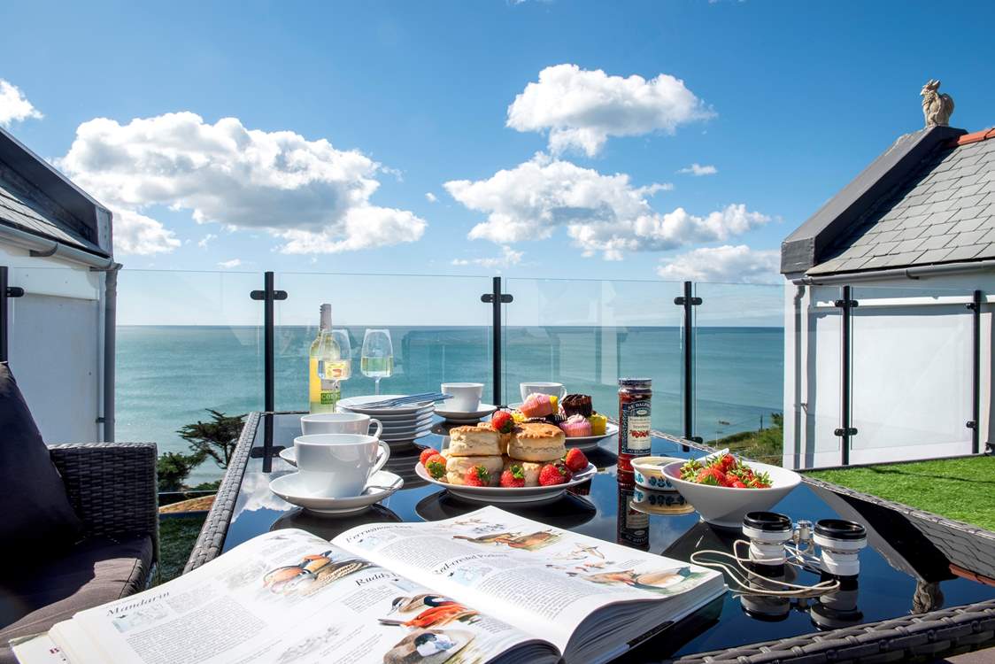 You are sure to while away many an hour on the roof terrace.