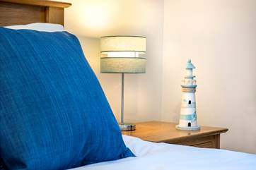 There are coastal touches throughout - at night you can see the light of the Eddystone lighthouse.