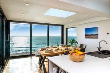 Preparing holiday meals will be an absolute pleasure with that backdrop.