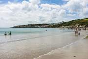 Looking across to Portscatho from Porthcurnick beach.