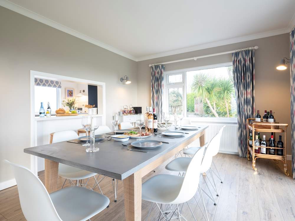 Enjoy memorable family meals around the large dining-table.