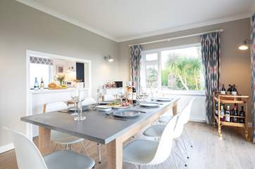 Enjoy memorable family meals around the large dining-table.