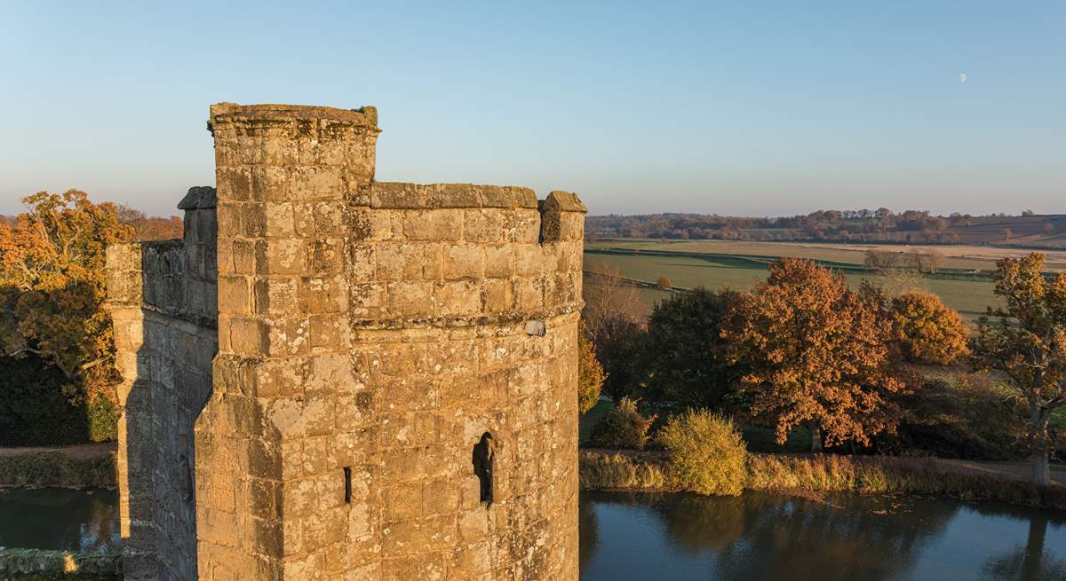 Visit Bodiam Castle, a beautiful 14th Century moated castle situated near Robertsbridge in East Sussex.