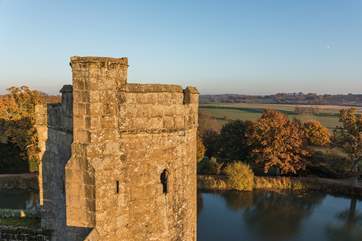 Visit Bodiam Castle, a beautiful 14th Century moated castle situated near Robertsbridge in East Sussex.