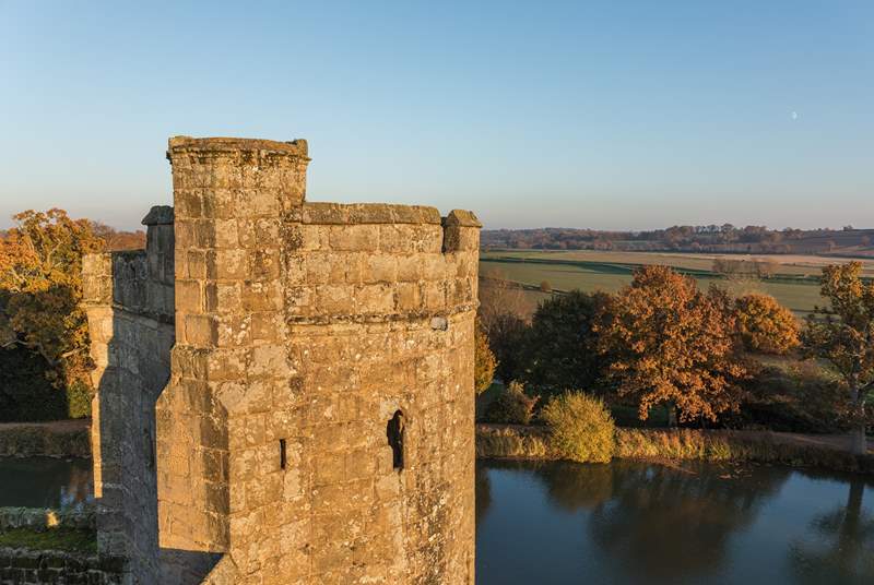 Visit Bodiam Castle, a beautiful 14th Century moated castle situated near Robertsbridge in East Sussex.