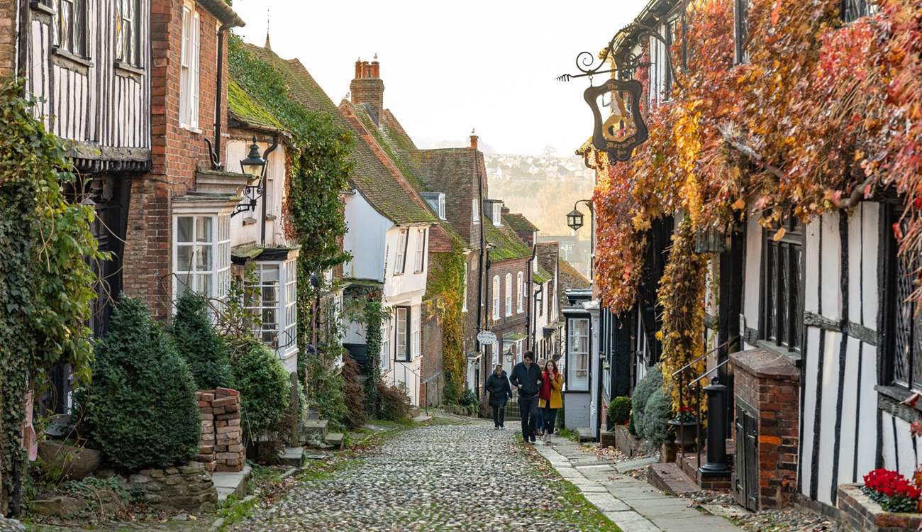 Explore the beautiful cobbled streets of Rye.