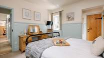 This comfy double bed promises a good night sleep.