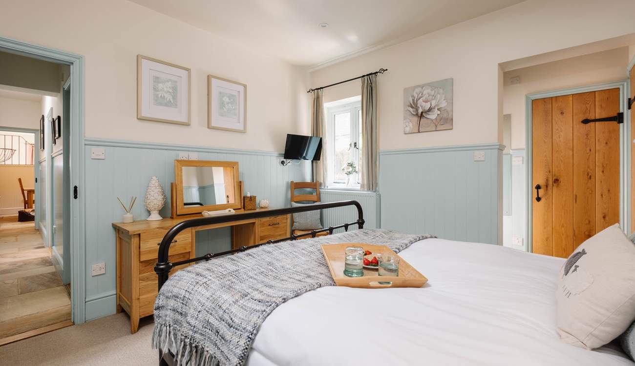 This comfy double bed promises a good night sleep.