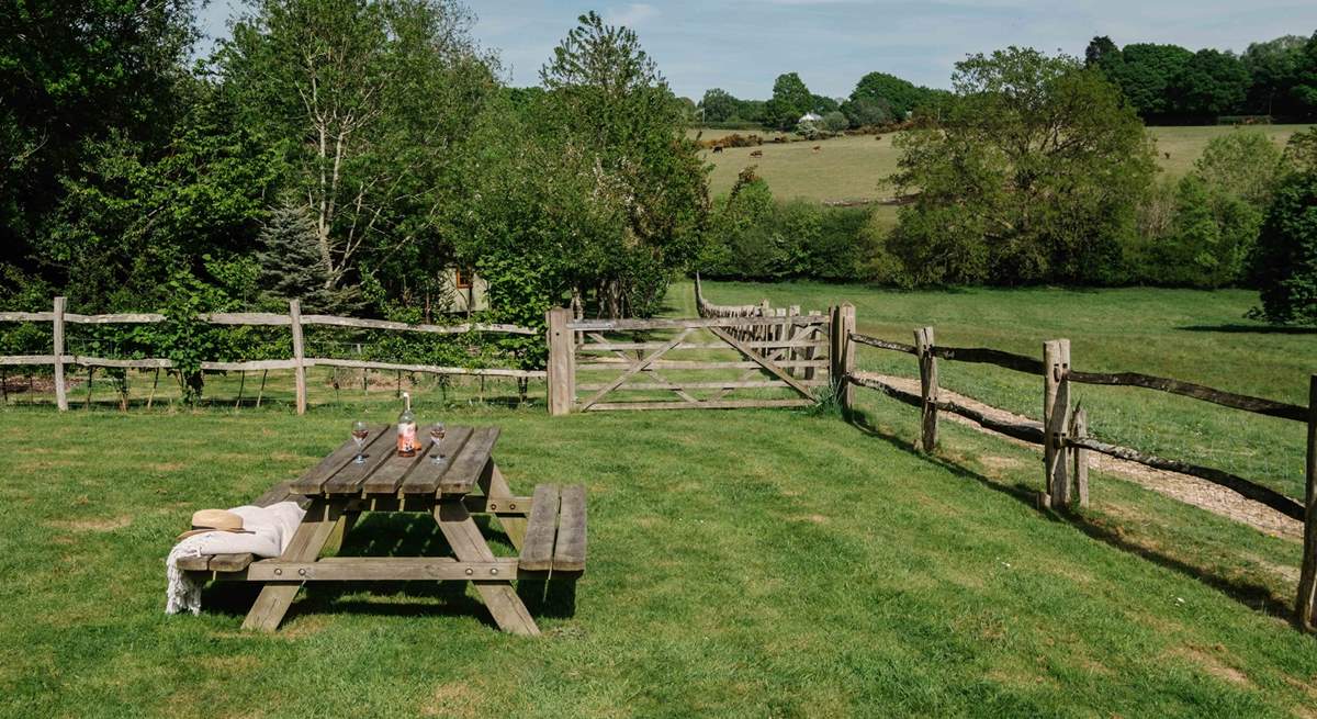 Enjoying your favourite tipple whilst listening to the sounds of nature.