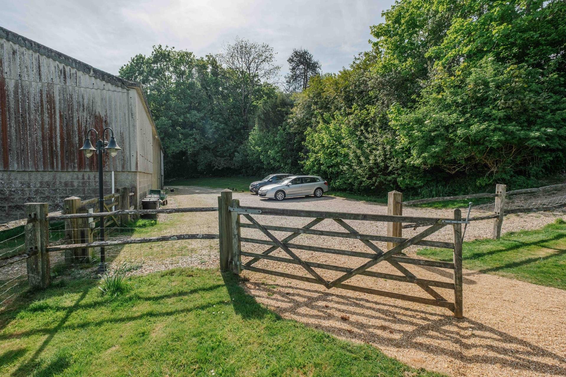 Private parking for two cars.