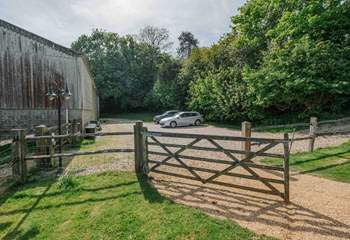 Private parking for two cars.