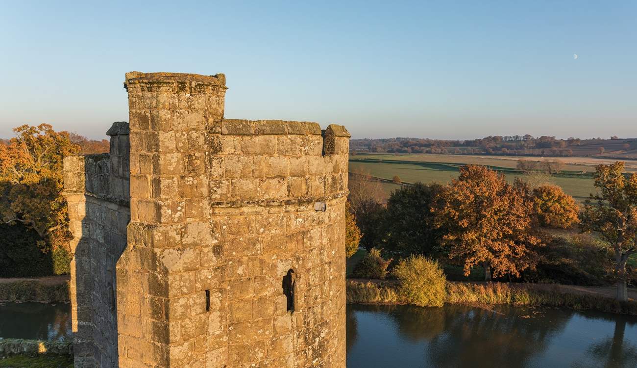 Visit Bodiam Castle, a beautiful 14th Century moated castle situated near Robertsbridge in East Sussex.