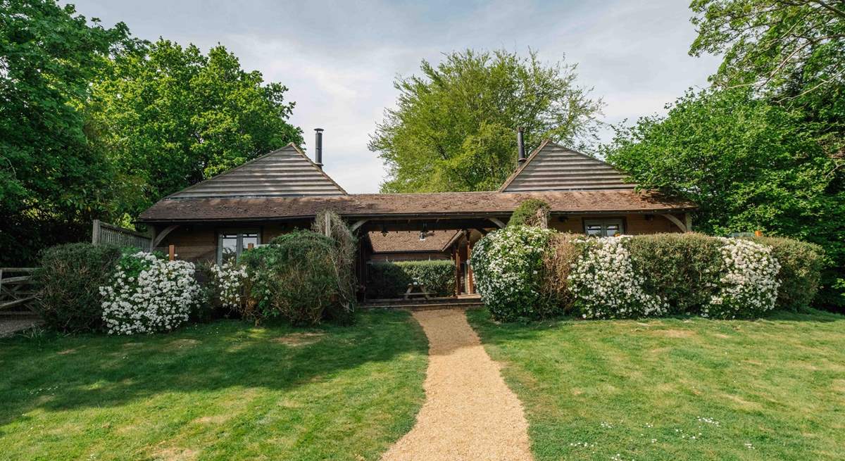 The path leading to your holiday cottage which Castlemans Stables West which sits to the left.