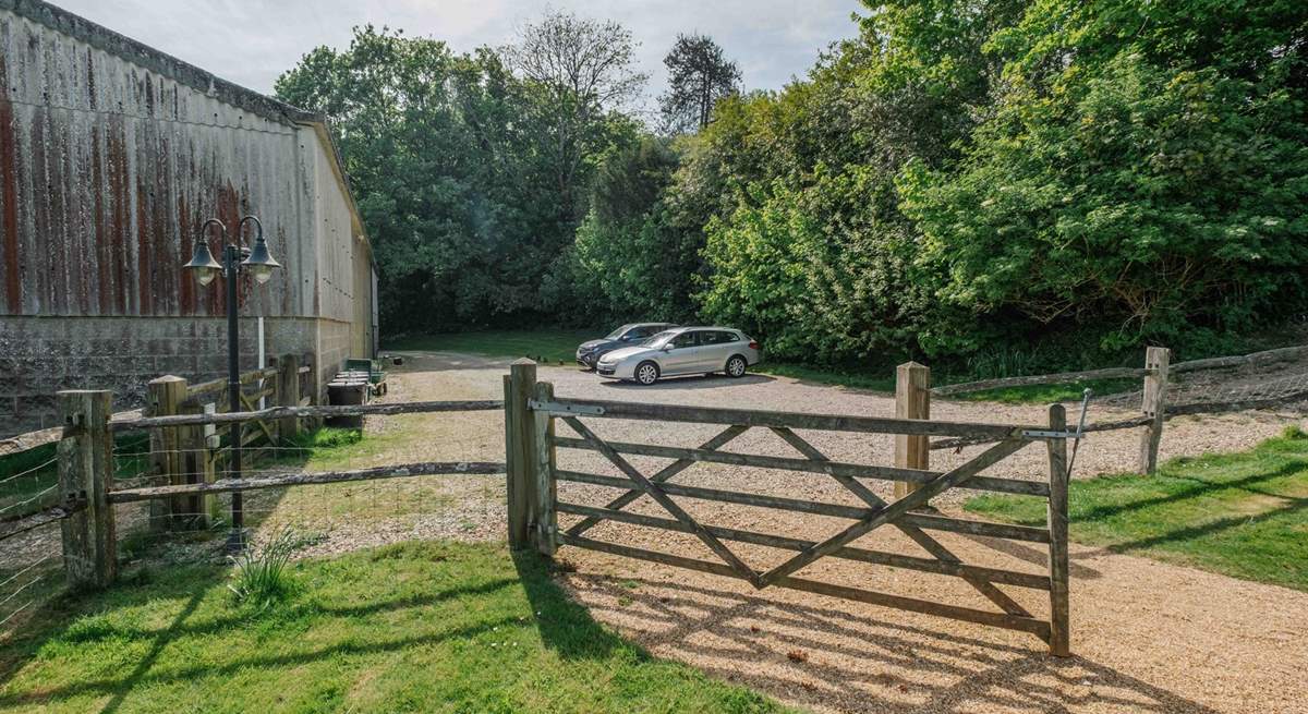Private parking for two cars.