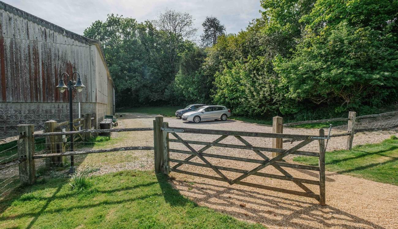 Private parking for two cars.