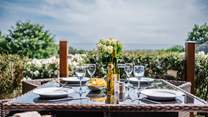 Take to the private decking for dinner and sundown drinks.