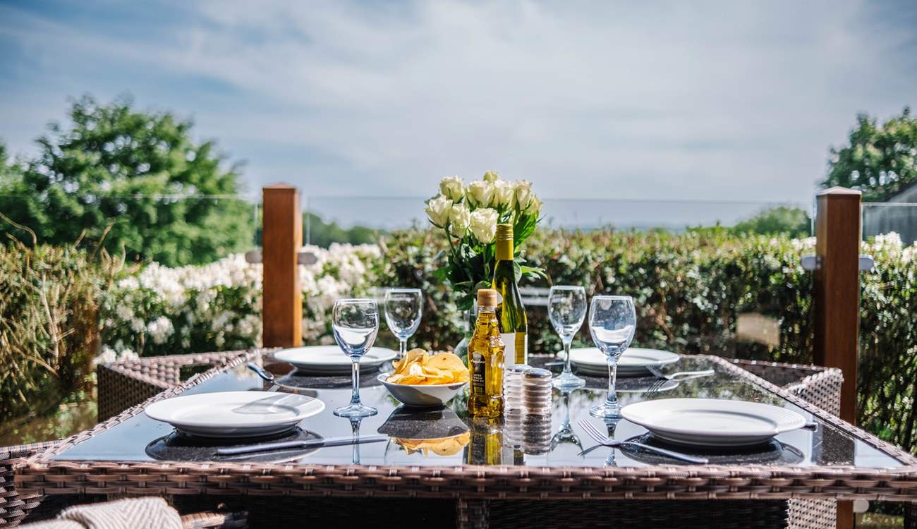 Take to the private decking for dinner and sundown drinks.