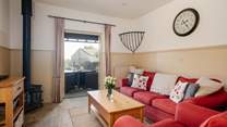 Double doors from the living area open onto the private decking.