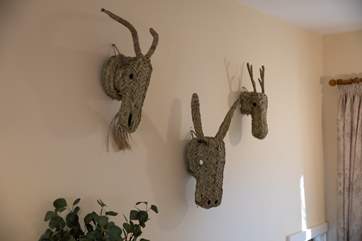 Interesting and attractive decor can be enjoyed throughout the house.