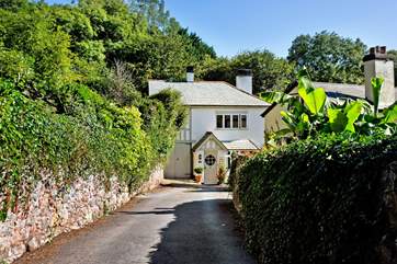 What a welcoming sight awaits at the bottom of the drive.
