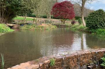 The gardens include a natural stream filled pond with a bridge and mini waterfall. Please ensure that children are supervised at all times as the pond is deep.