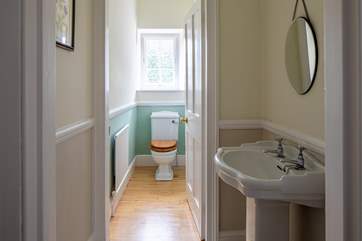 With a separate loo and wash basin next door, so no need to queue in this house!