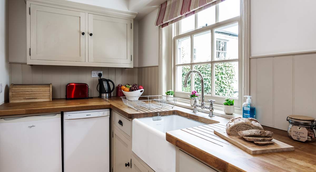 The light and airy kitchen.