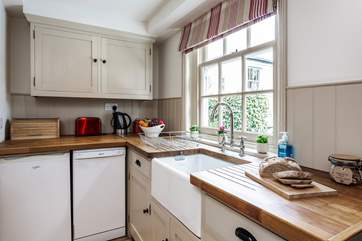 The light and airy kitchen.