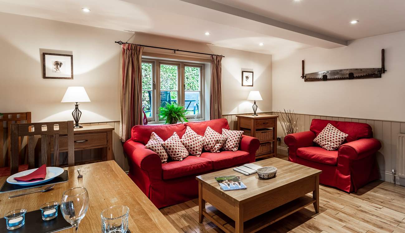 The open plan living-room is a great space to enjoy.