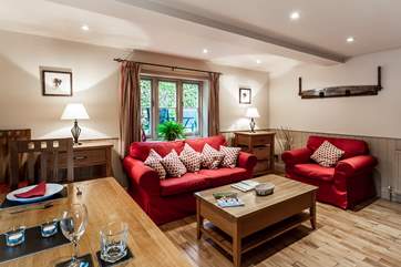 The open plan living-room is a great space to enjoy.