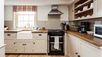 The fully equipped kitchen is perfect for preparing that special meal.