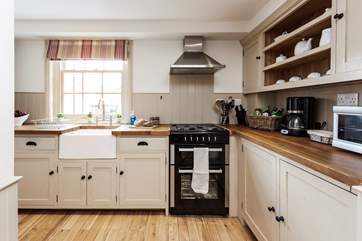 The fully equipped kitchen is perfect for preparing that special meal.