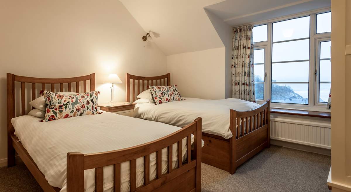 Bedroom 2, with fabulous sea views.