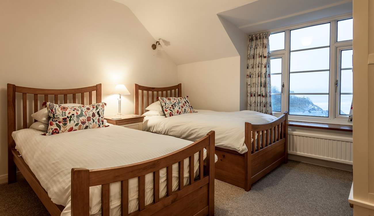 Bedroom 2, with fabulous sea views.