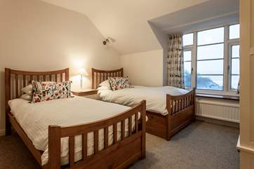 Bedroom 2, with fabulous sea views.