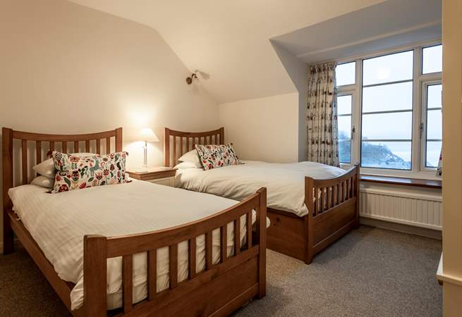 Bedroom 2, with fabulous sea views.
