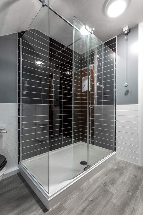Stylish new shower.