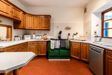 The kitchen with oil-fired Aga.