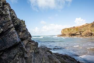 Children will love the sandy beach and rock pools.