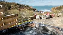 Perfect place to relax in the bubbly hot tub. 